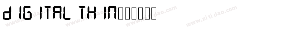 Digital Thin字体转换